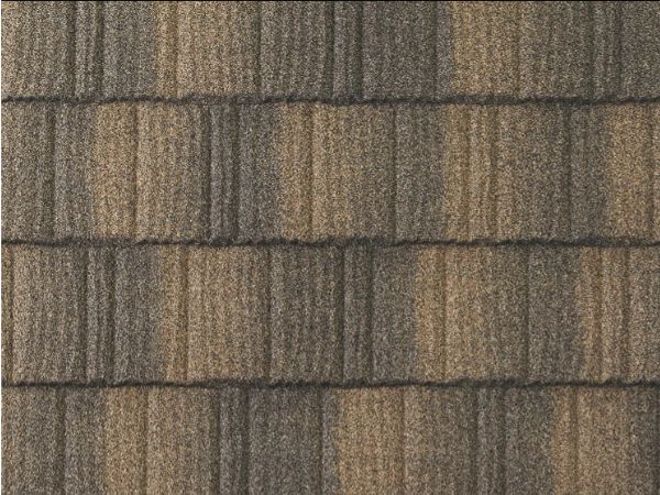Country Blend metal shake roofing in earthy tones for a rustic, durable roof by skilled roofing professionals