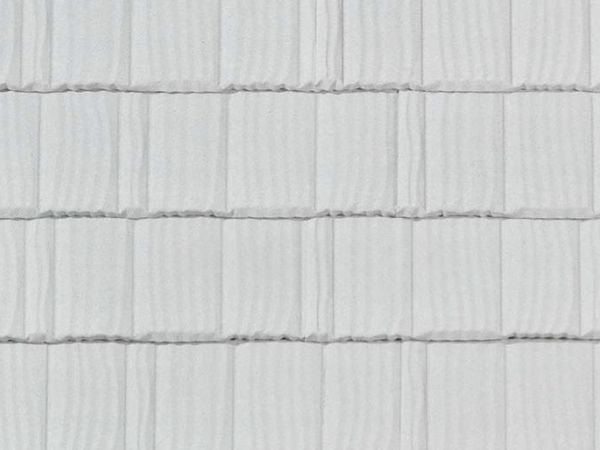 Dover white Metal Shake stone-coated metal roofing with crisp, classic shake texture