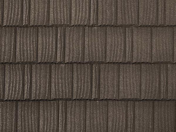 Gold River metal shake roofing in a warm brown shade for a classic, sturdy roof by experienced roofers