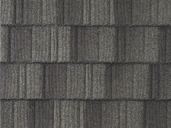 Ironwood metal shake roofing in a sleek gray tone for a modern, resilient roof by professional roofing contractors