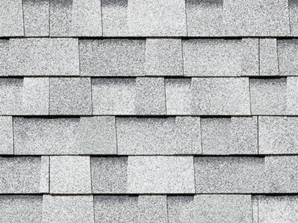 Malarkey Silverwood asphalt shingles in light silvery-gray with wood-like tones for a modern roof